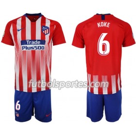 Camisetas Atlético Madrid KOKE 6 Niño Primera Equipacion 2018/2019